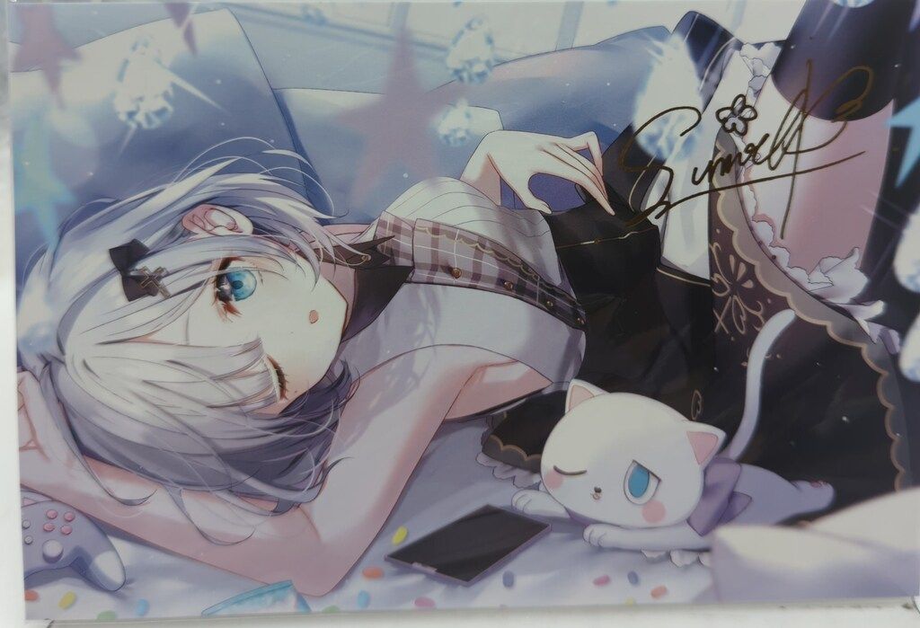 【中古】開封)ぶいすぽ　花芽すみれ 箔押しサインポストカード[91][240091374661] 花芽すみれ 箔押しサイン入りポストカード - メルカリ