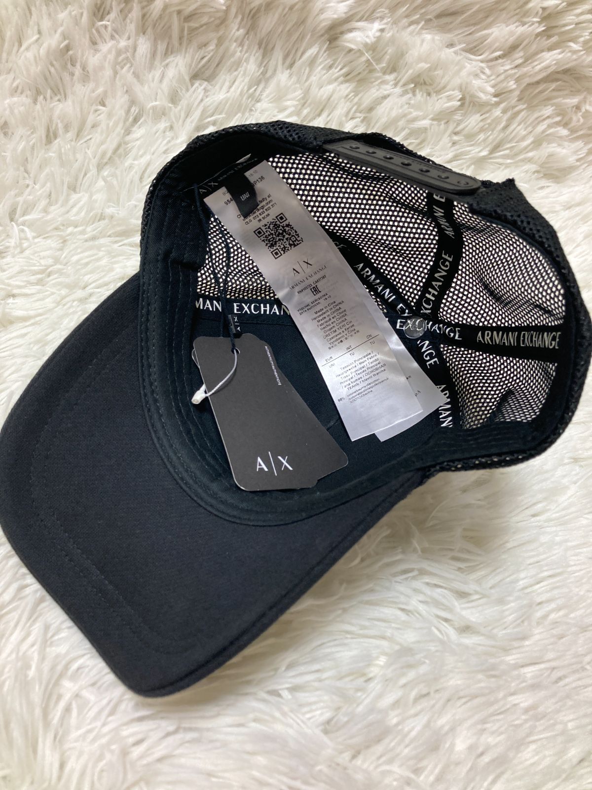 アルマーニエクスチェンジ ARMANI EXCHANGE キャップ ブラック ロゴ