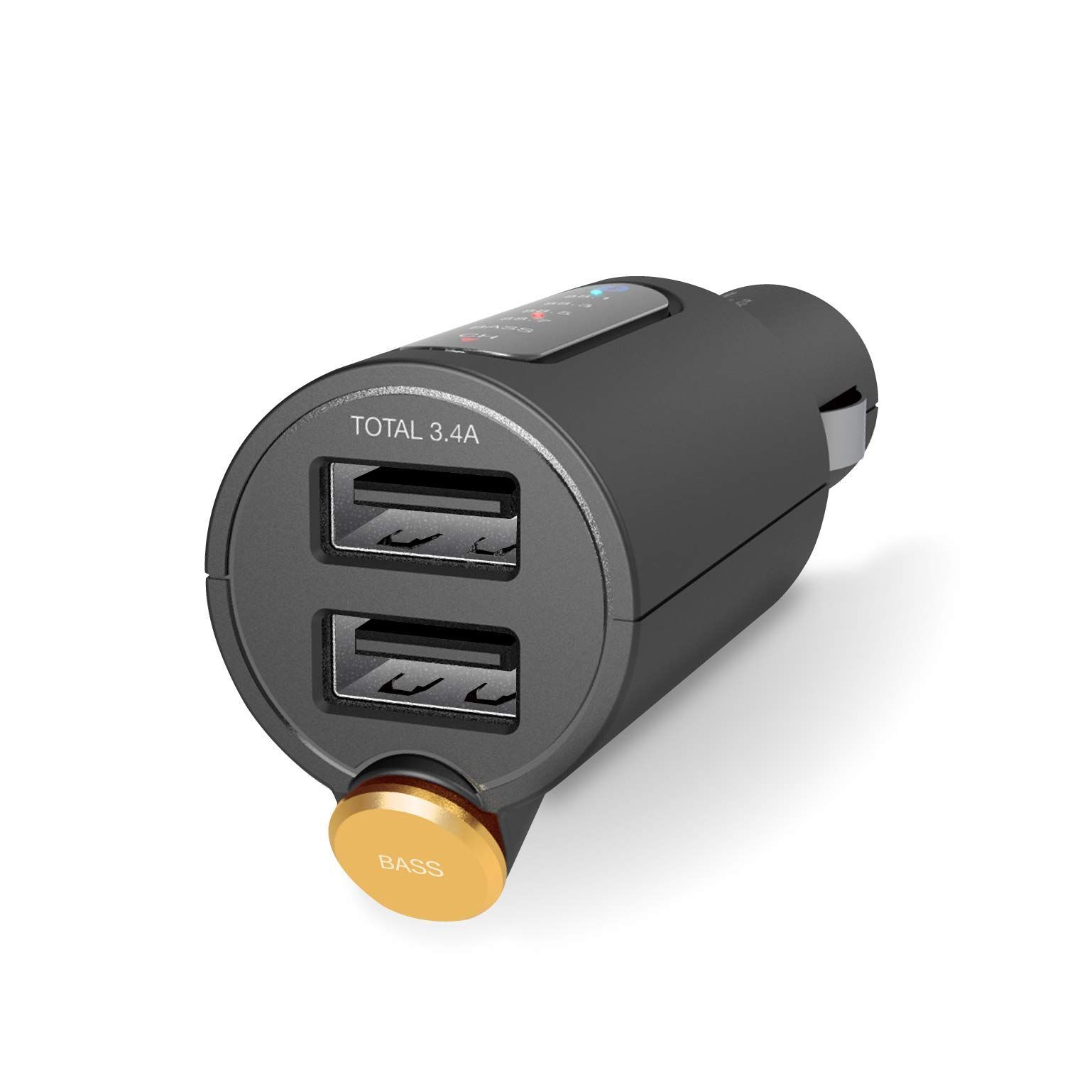 新品 エレコム FMトランスミッター Bluetooth USB2ポート付 3.4A ブラック