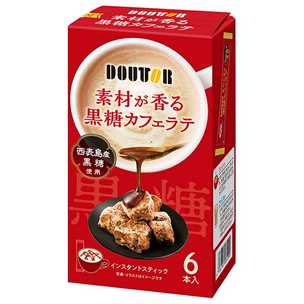 ドトールコーヒー 素材が香る黒糖カフェラテ 15g×6P ×36箱入｜ カフェラテ コーヒー類 スティックコーヒー