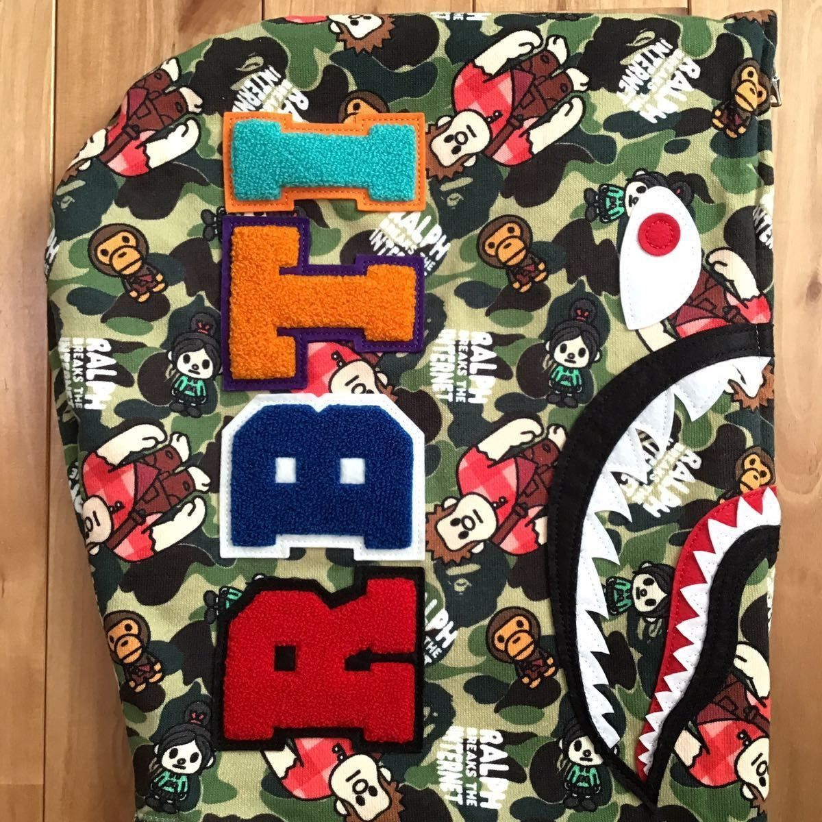 ☆美品☆ ディズニー × BAPE シュガーラッシュ シャーク パーカー L 