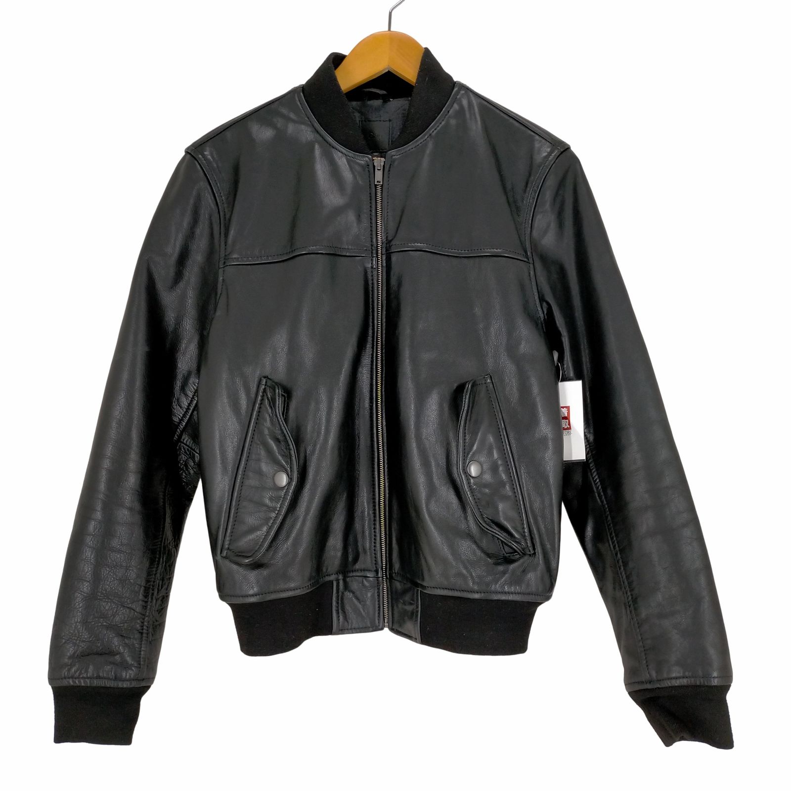 ギャップ Gap 14AW LEATHER BOMBER TRUEBLACK レザーボンバー 