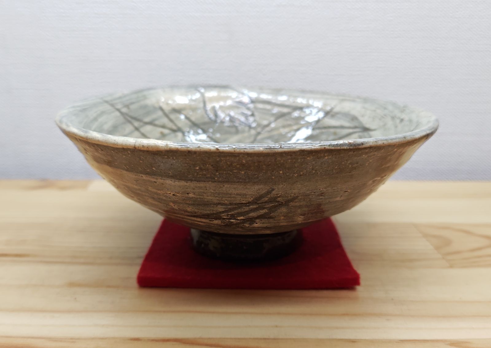 逢絢亭 茶道具 平茶碗 高麗 彫三島 宗偏流書付 廣州窯 共箱入り