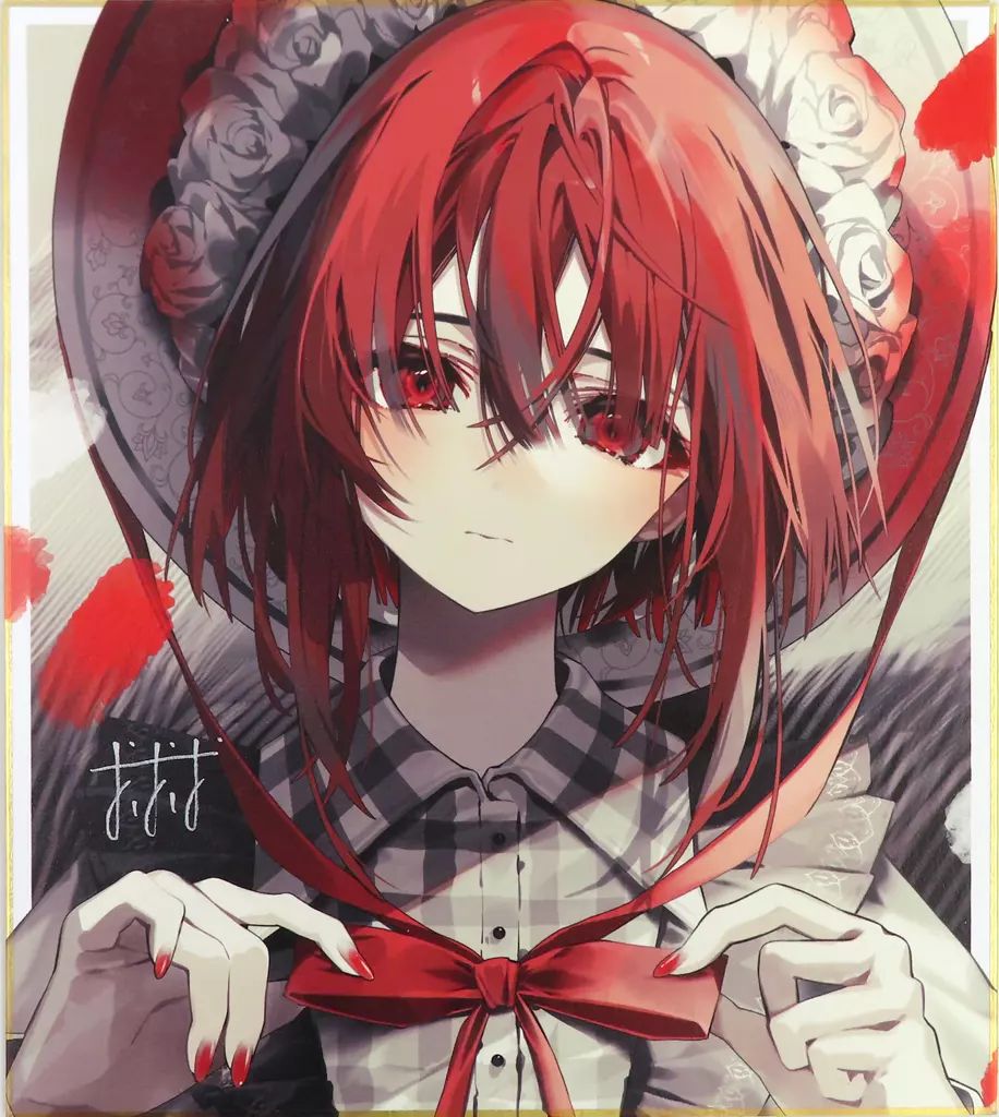 紙製品 単品 おしおしおイラスト レッド 直筆サイン入り色紙 ワンストTOKIMEKI コレクション24 SKLAD-KIRPICHA_RU