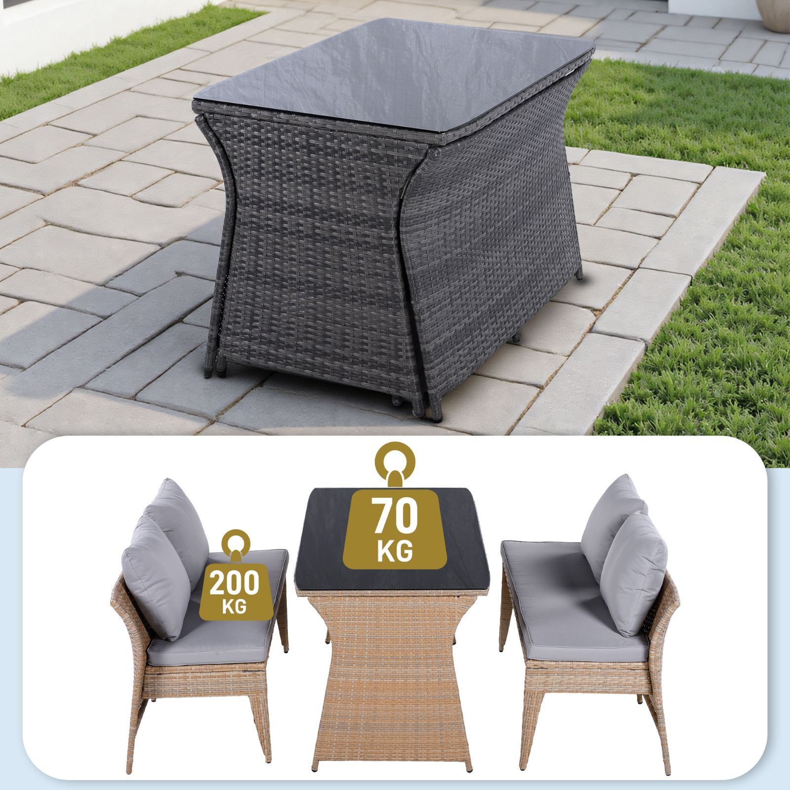 ライトブラウン グレー