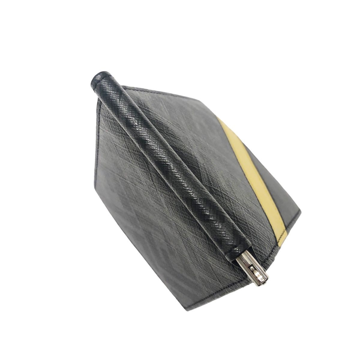 中古】 Fendi フェンディ 7M0281 FFロゴ グレー ファブリック