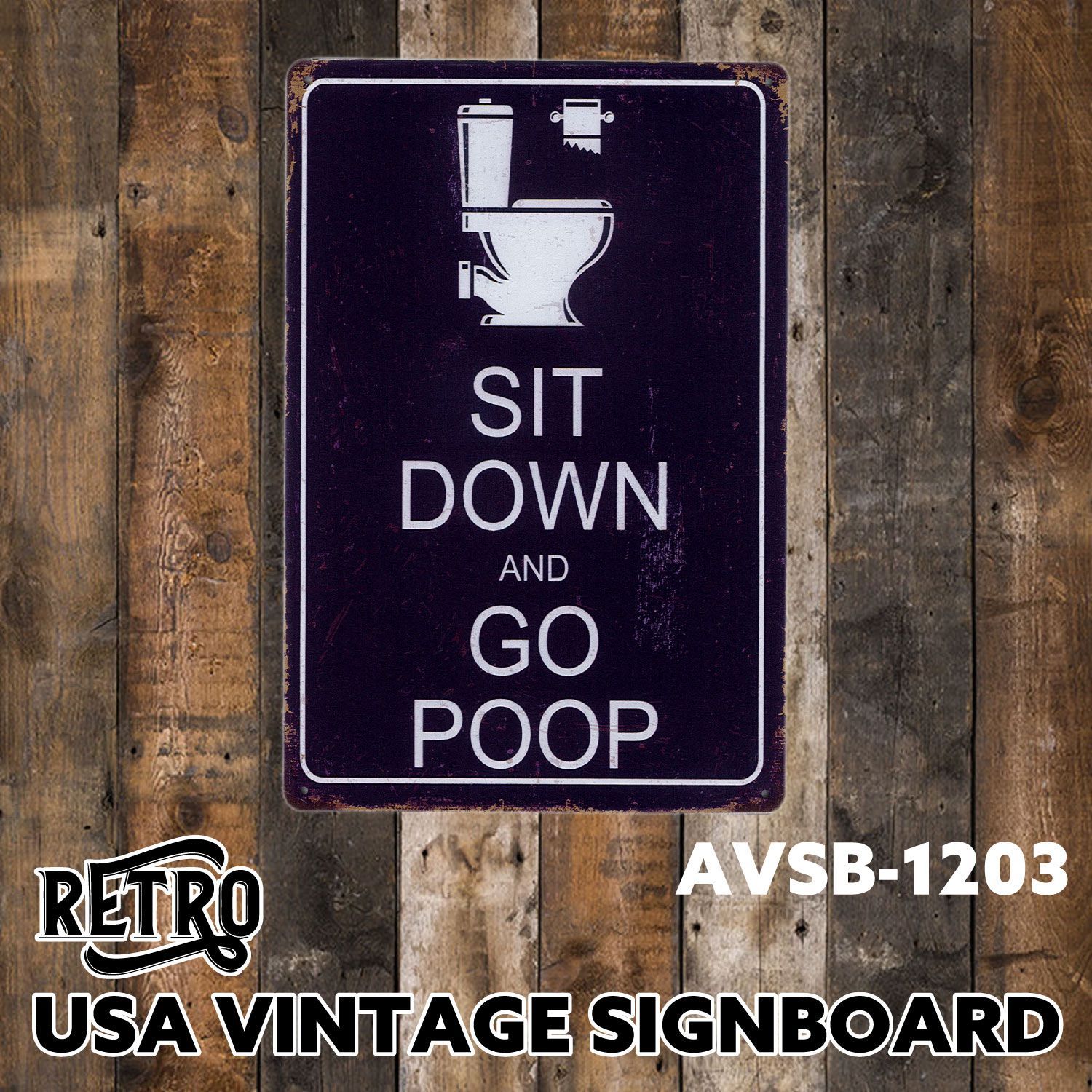 k1104507 ヴィンテージ風 サイン プラッケ TOILETS トイレ アメリカン