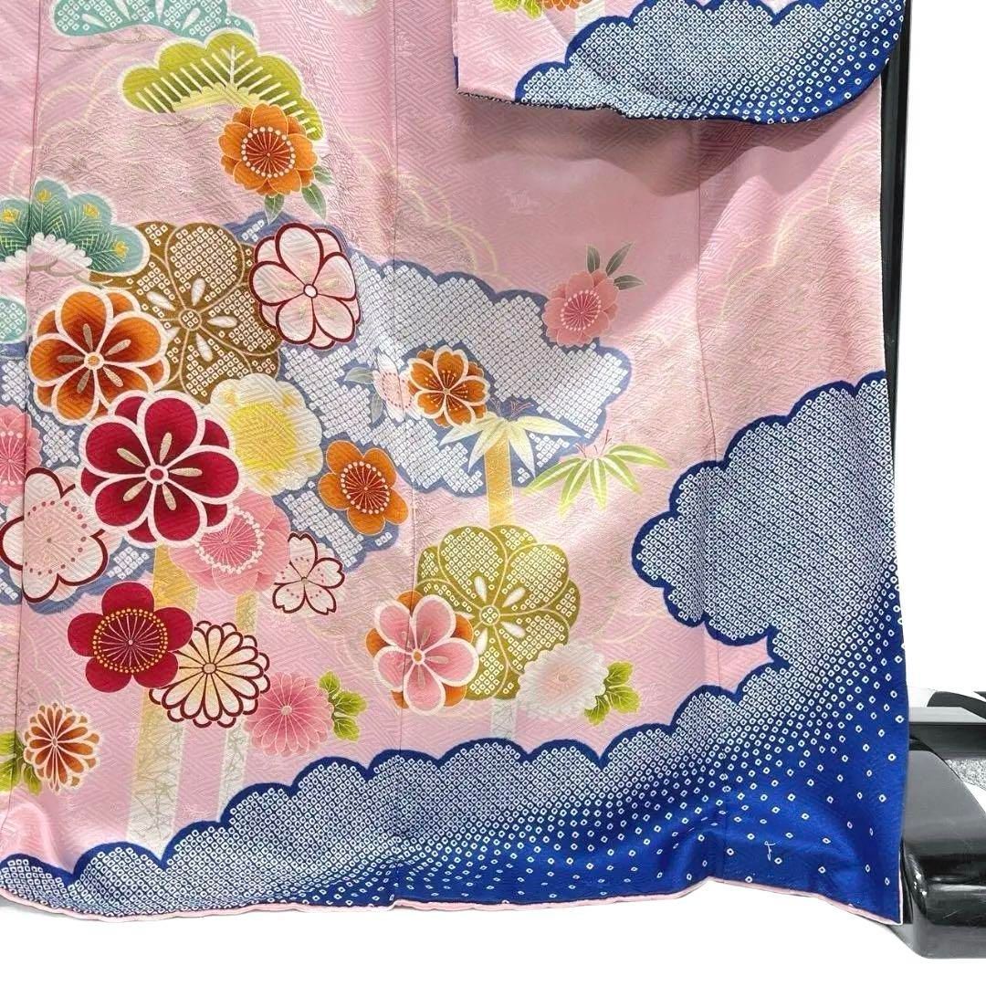 金駒刺繍 金彩 松竹梅 雲模様 鹿の子 振袖 成人式 着物 032a p - メルカリ