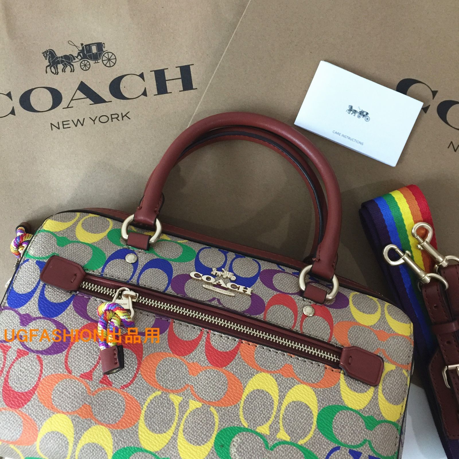 コーチバッグ＞COACH/コーチバッグ ハンドバッグ C4396 レインボー ショルダーバッグ ボストンバッグ 手提げバッグ レディース  クロスボディー 斜めがけバッグ アウトレット品 紙袋付属 新品未使用 - メルカリ