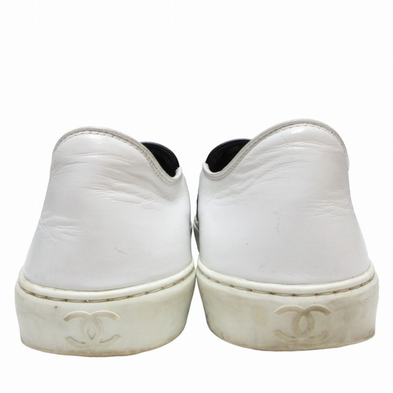 シャネル CHANEL レザースリッポン ローファー スニーカー ココマーク 