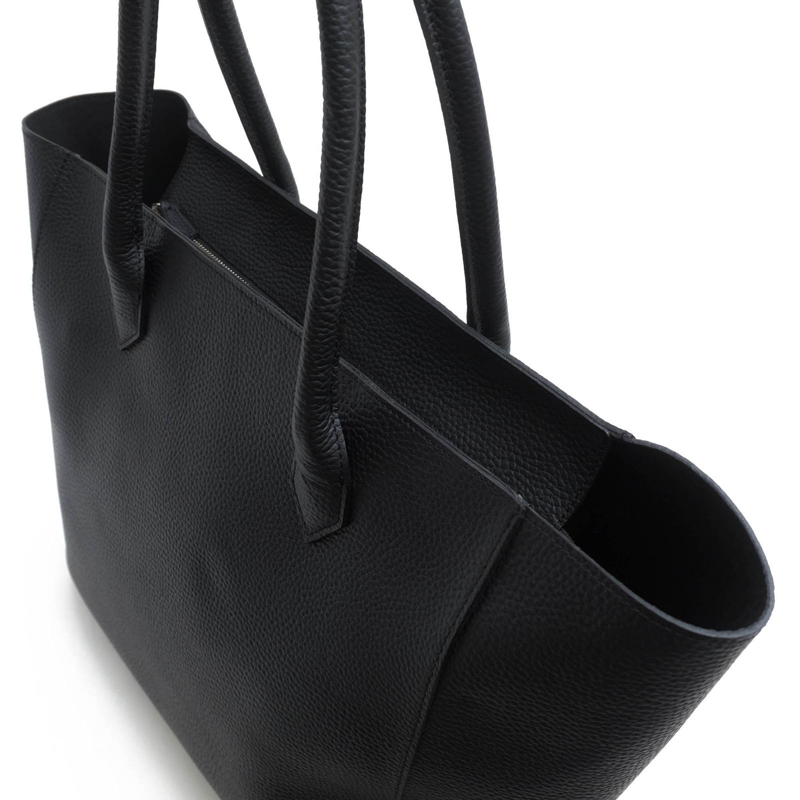 最高級　ユナイテッドアローズ トートバッグ A4収納 黒シュリンクレザー　シボ革 最高級 ユナイテッドアローズ トートバッグ A4収納 黒シュリンク