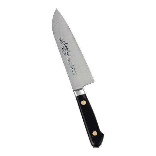 3営業日で発送 ミソノ Misono ミソノＥＵカーボンスチール 花彫刻入三徳包丁 №１８１Ｍ １８㎝ AMSO003