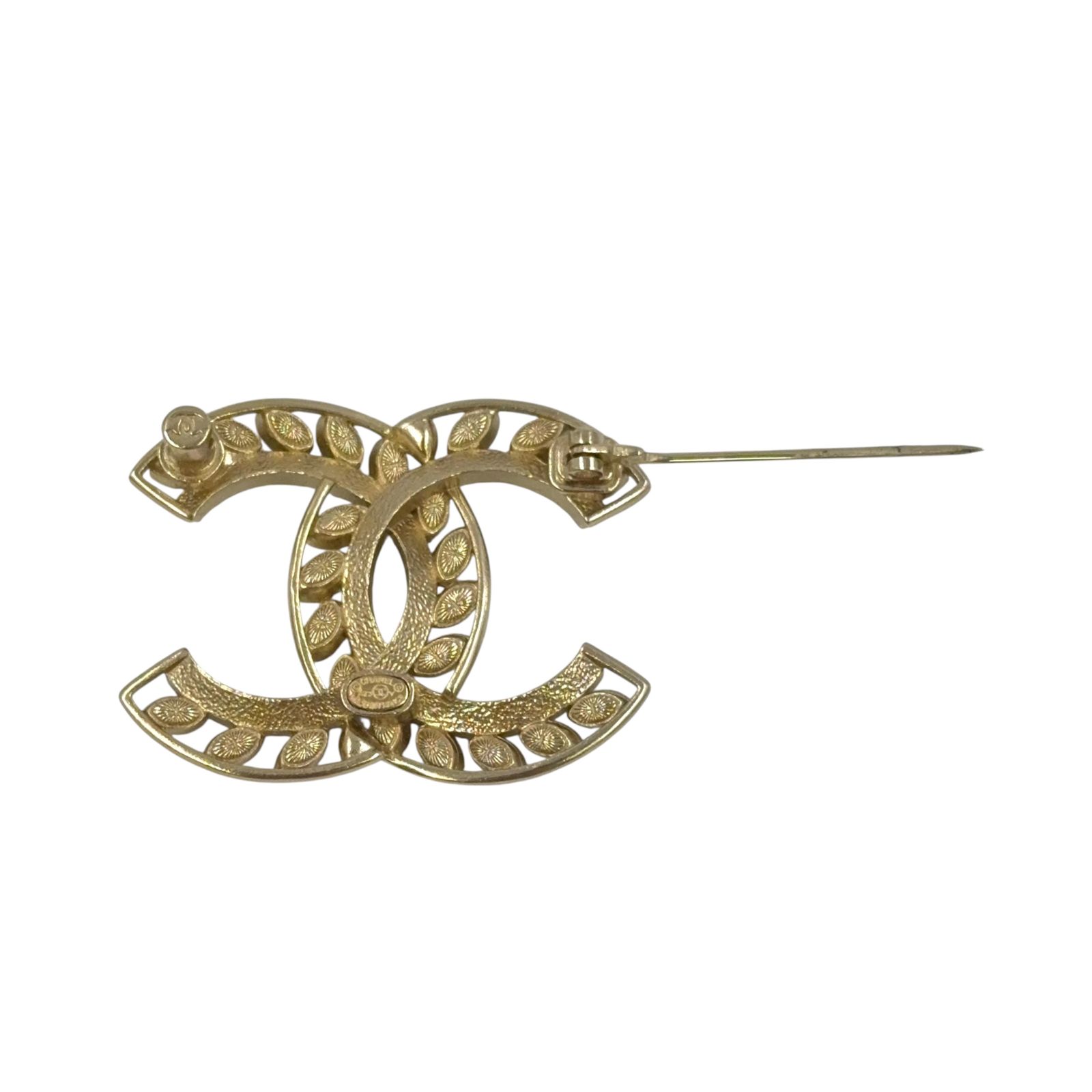CHANEL ブローチ　AB4491 ココマーク　メタル　ストラス　ゴールド シャネル ブローチ CHANEL BROOCH AB4491 ココマーク メタル
