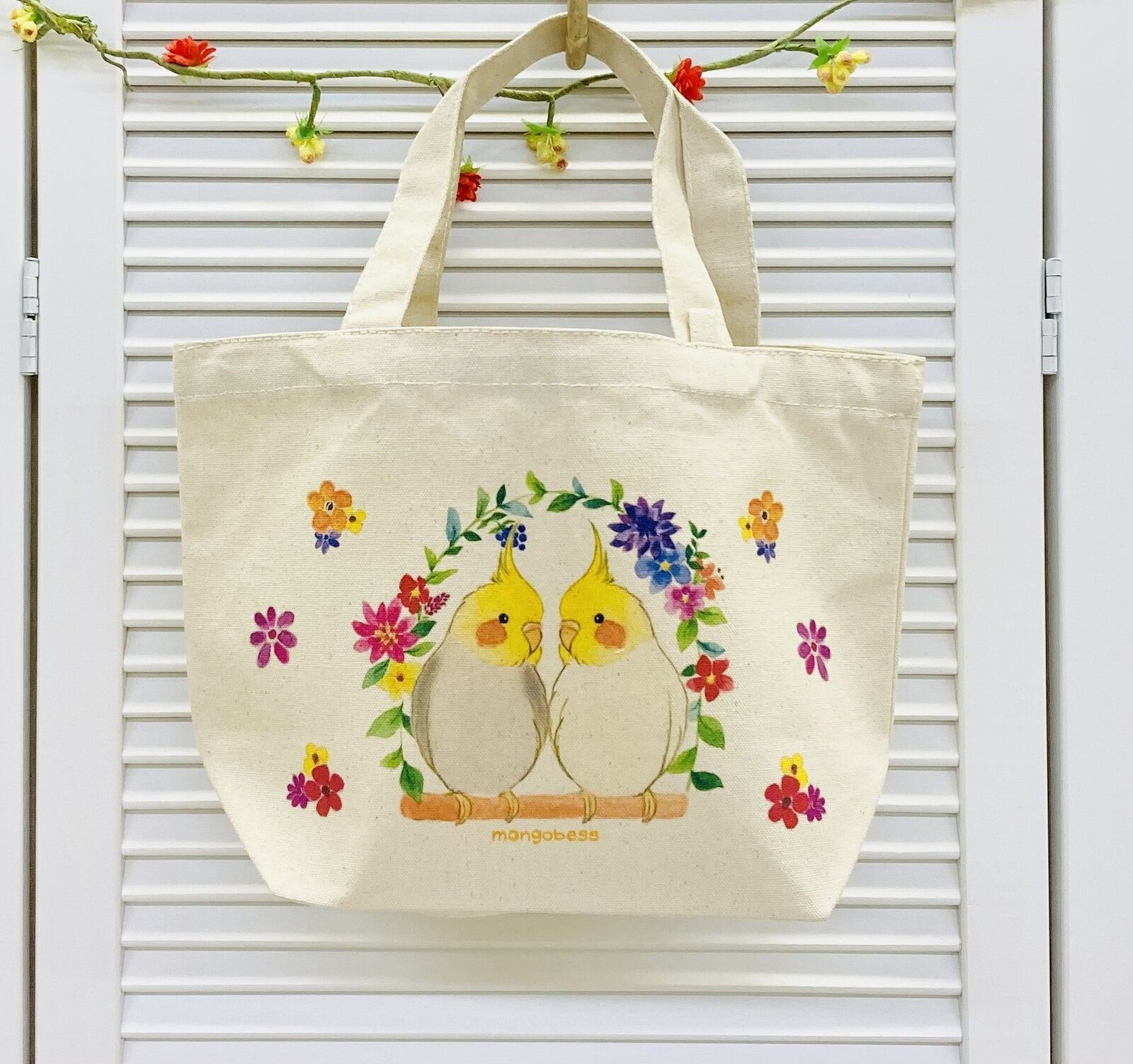 ランチトート 鳥かごことりシリーズ セキセイインコ オカメインコ  