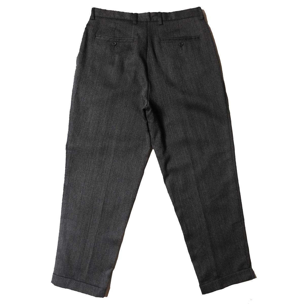90's ギャップ GAP 2タック ウール スラックス (34/30) 黒灰杢