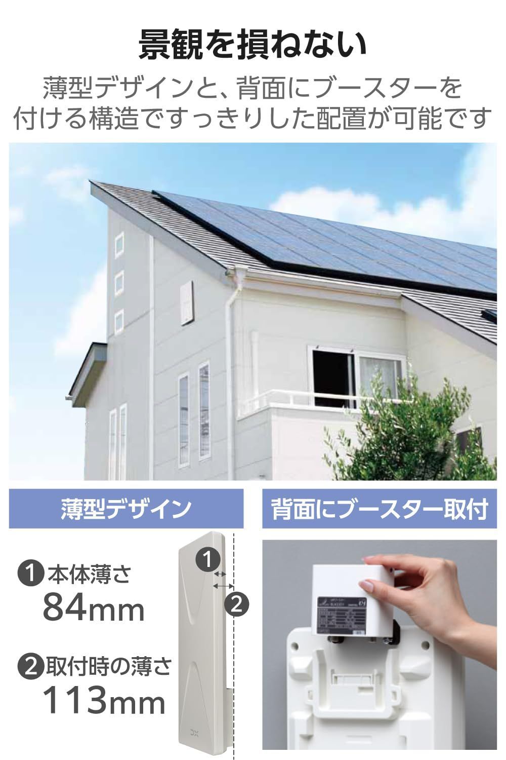 数量 DXアンテナ アンテナ 地上デジタルアンテナ UHF 壁面 20素子相当 オールチャンネル 13ch.～52ch. 対応 軽量 簡単に組み立て 強 中電界地域向け EC-FA20 MEBLE-SODAR_PL