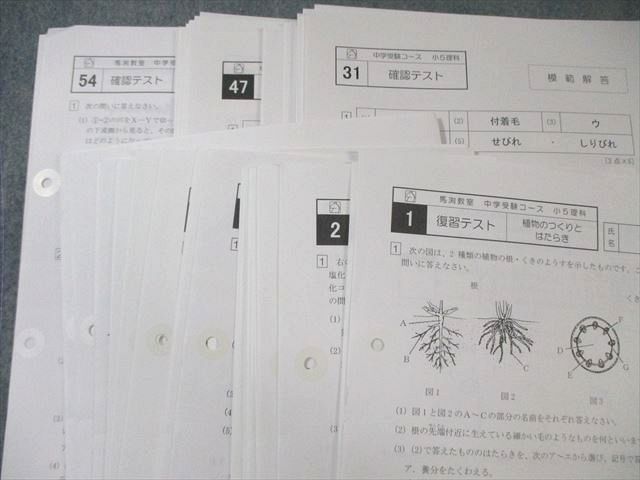 馬渕教室 小5 理科 復習テスト 【計54回分】 045M2D 馬渕教室 小5 理科 復習テスト 【計54回分】 045M2D - メルカリ