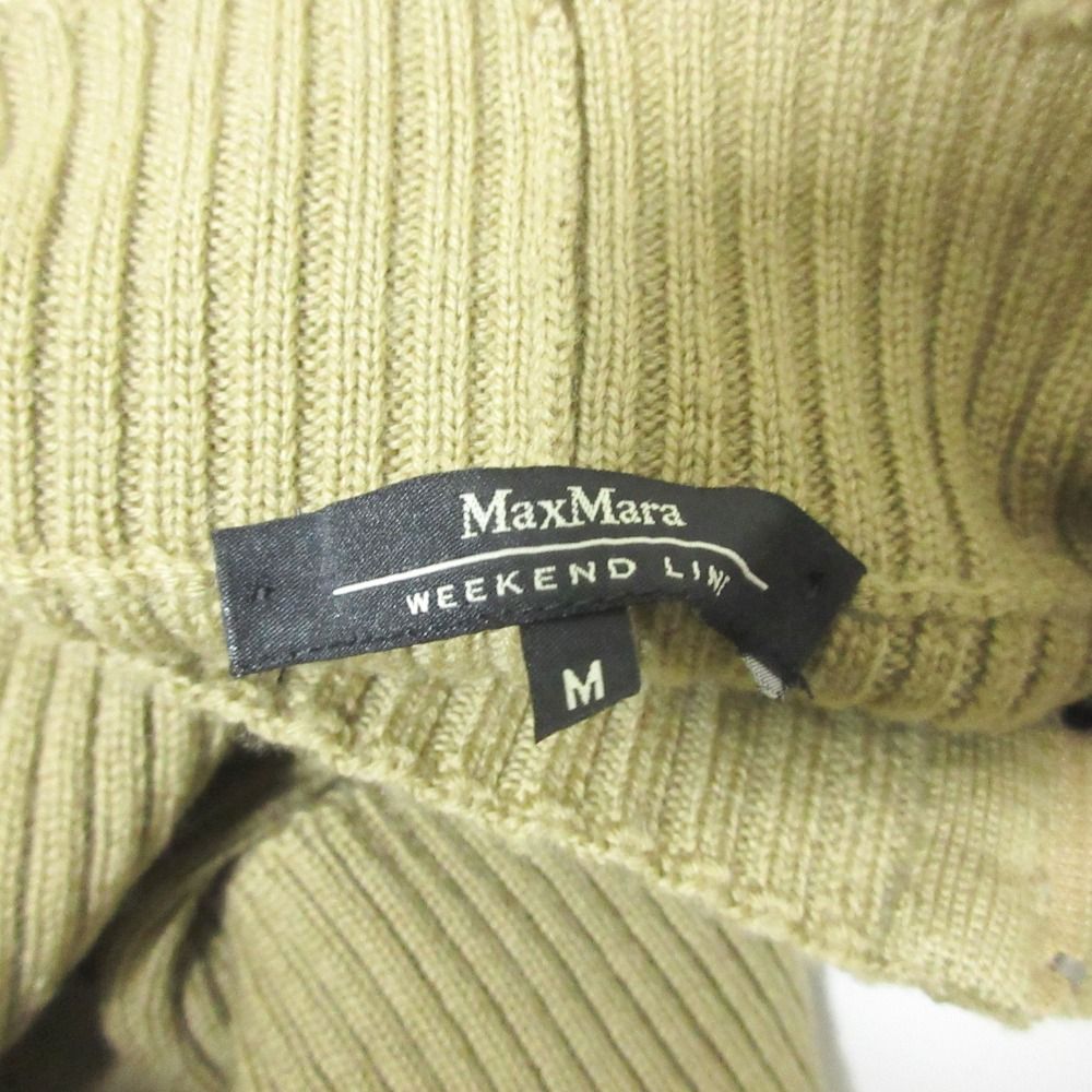 美品 Weekend Max Mara ウィークエンドマックスマーラ ジップデザイン ハイネック リブニット プルオーバー セーター M ベージュ レディース 古着 中古 美品 Weekend Max Mara ウィークエンドマックスマーラ ジップ