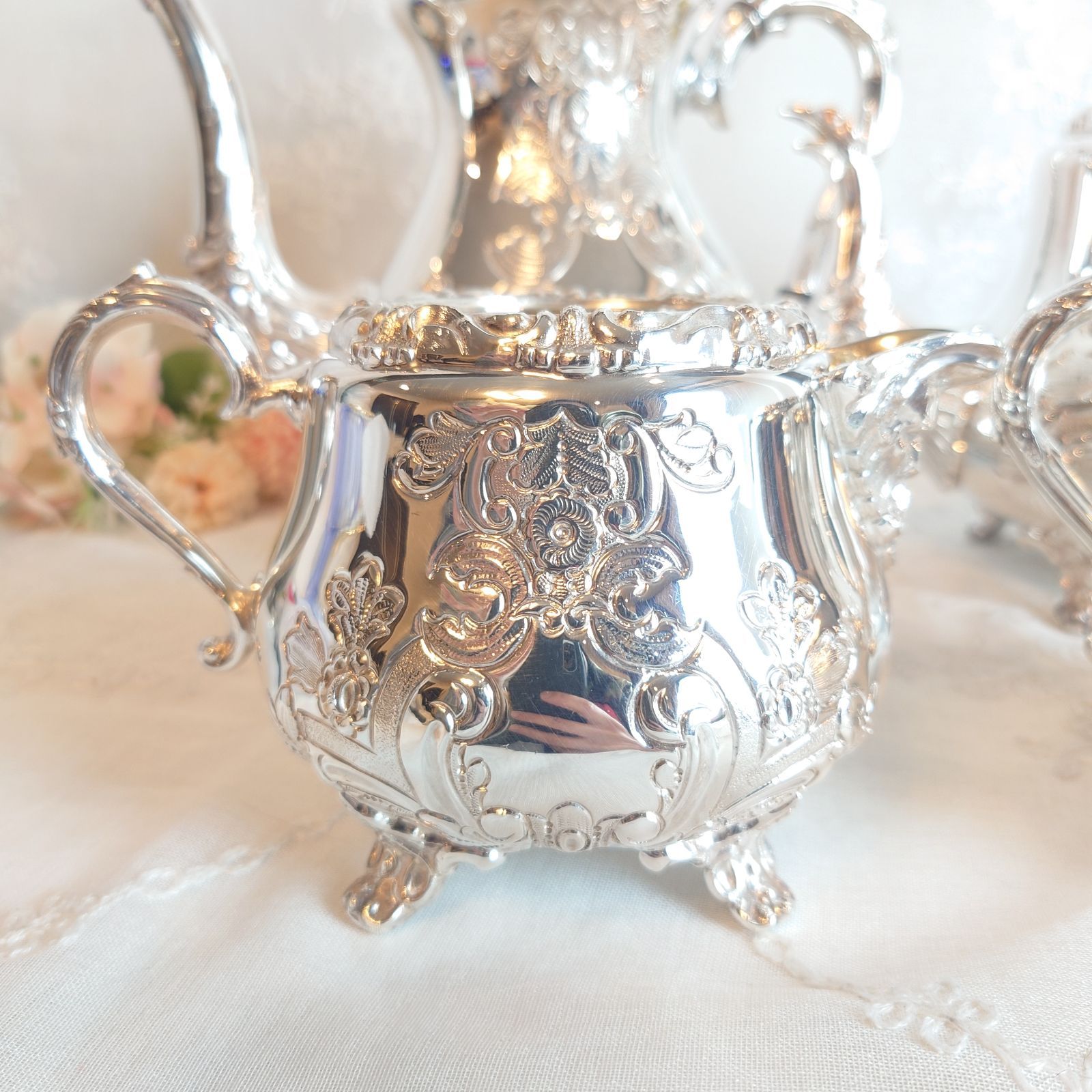 mappin＆webb ルイスタイル シルバーティーポットセット