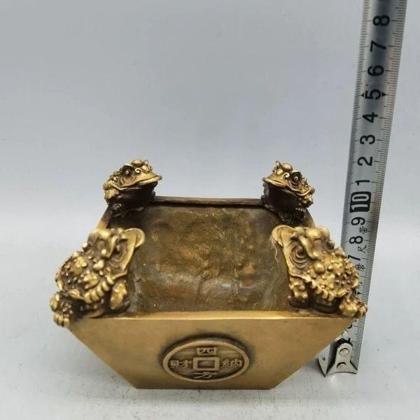 金蟾銅斗 開運 招財 装飾品 工芸品美術品 置物 金蟾銅斗 開運 招財 装飾品 工芸品美術品 置物