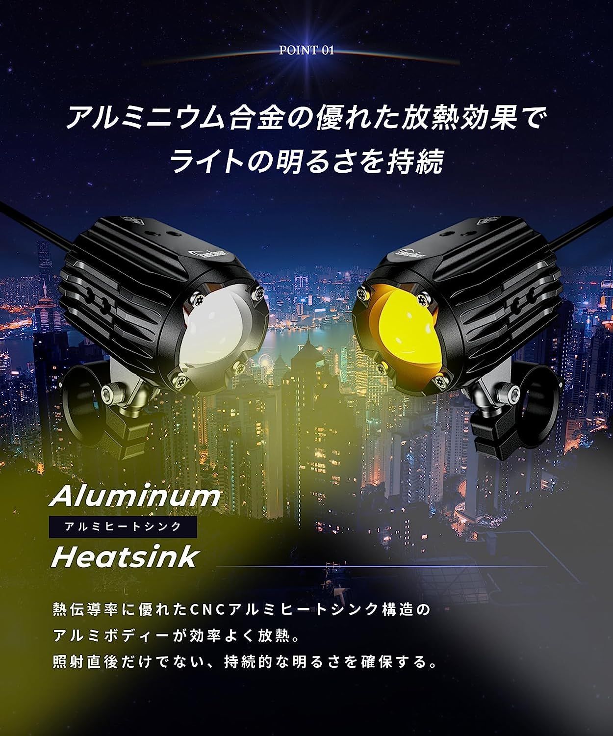 Kaedear公式アウトレット】バイク LED プロジェクター フォグ