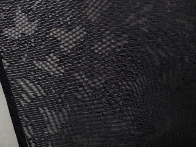 平和屋着物＊夏物 色無地 絽 蔦の葉紋紗 青褐色 正絹