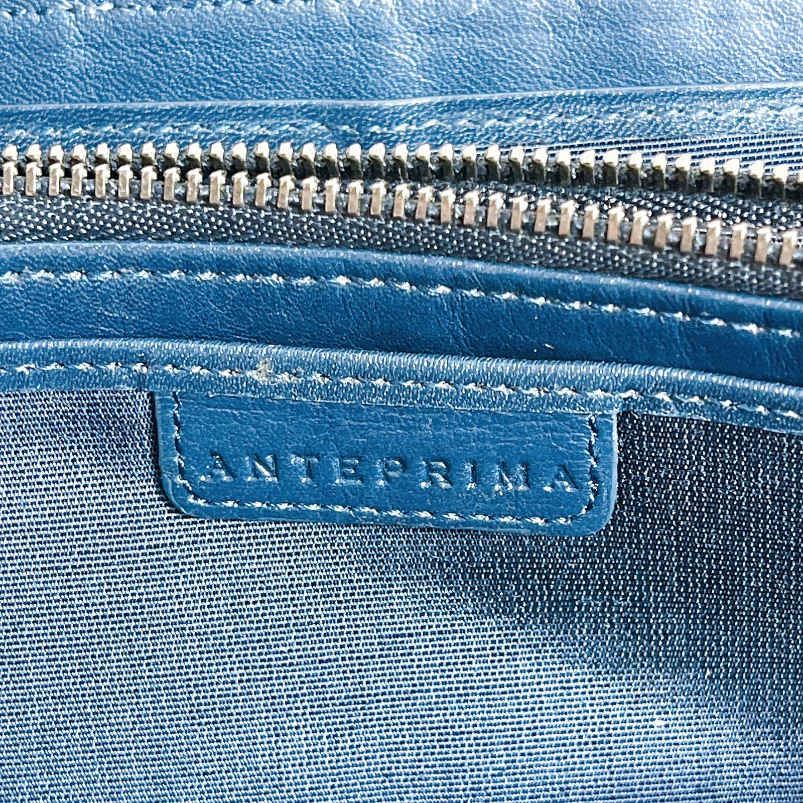 アンテプリマ　長財布 ミスクリオ　パール　チェーン付き　ワイヤー ブルー アンテプリマ 長財布 ミスクリオ パール チェーン付き ワイヤー