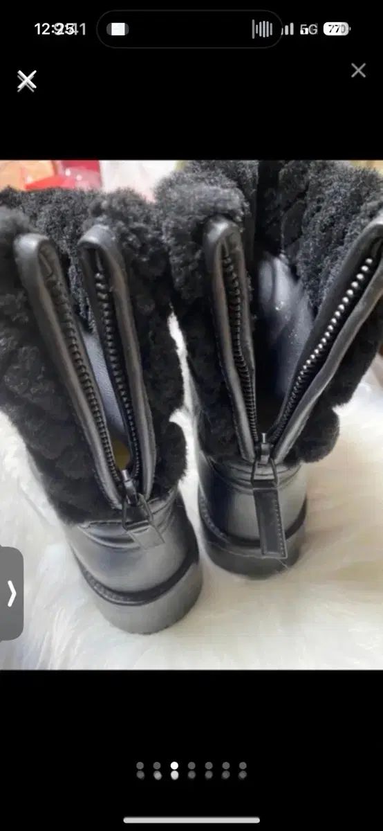 シャネル ブラック ファー ブーツ 37