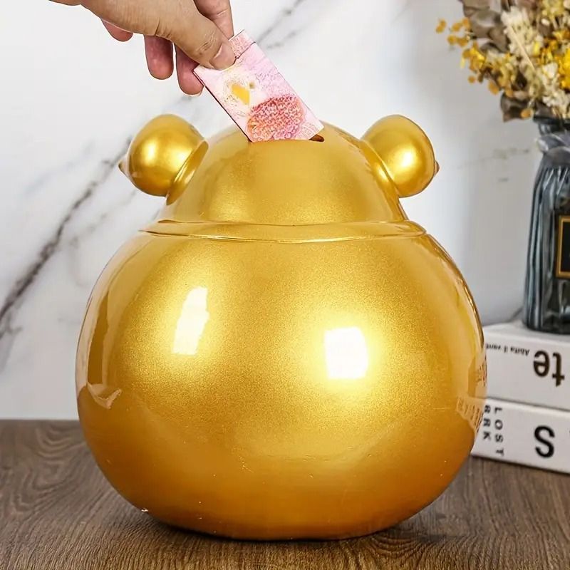 豚 ブタ 置物 オブジェ 貯金箱 バンク 金 ゴールド 風水グッズ 開運