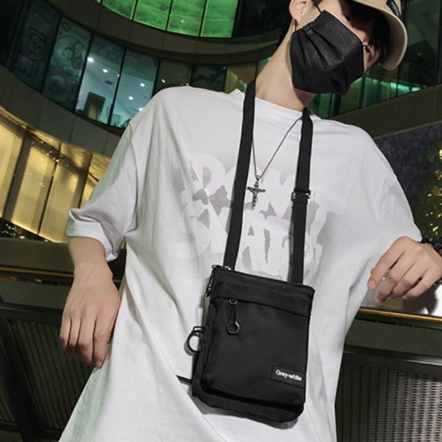 ショルダーバッグ メンズ レディース 黒 斜めがけ 肩かけ