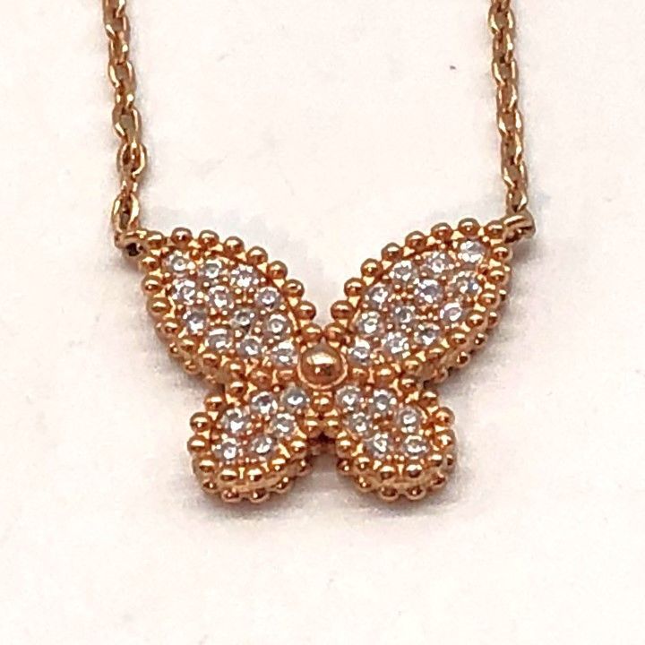 ☆SASSY ANGEL ネックレス cinq butterfly ピンクゴールド バタフライ 