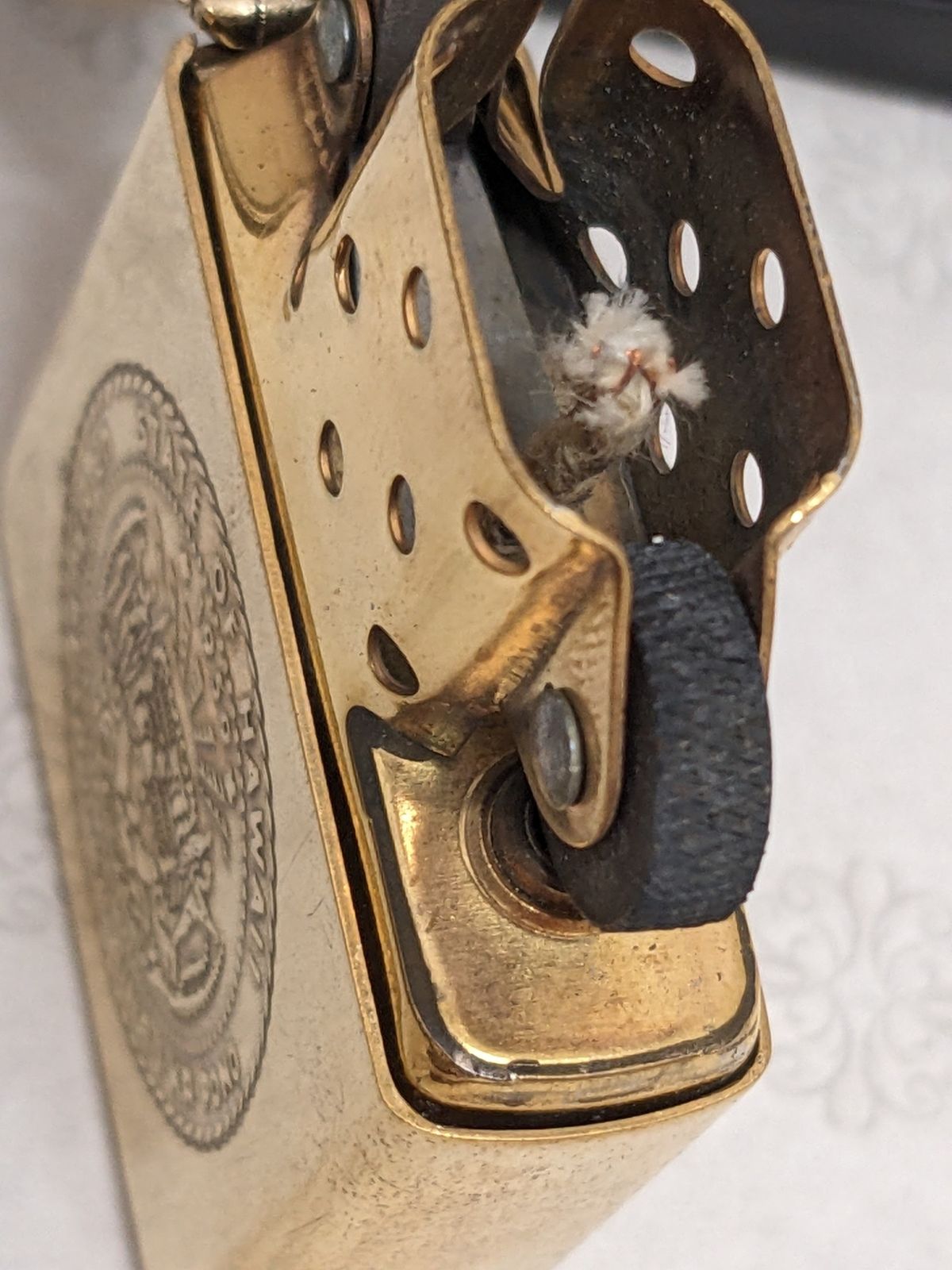 Zippo ジッポー◎SOLID BRASS ハワイ州紋章 1987年製造 Zippo ジッポー◎SOLID BRASS ハワイ州紋章 1987年製造