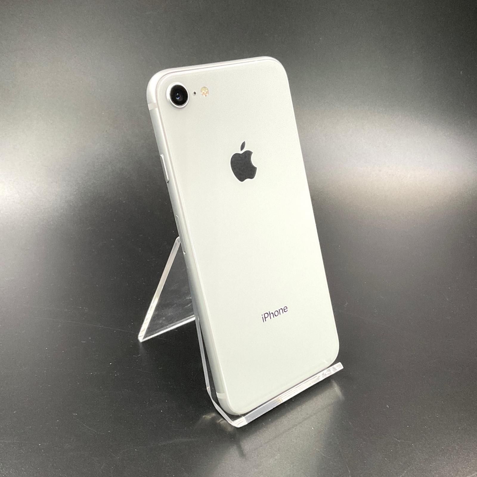 【全額返金保証】【最速発送】Apple iPhone 8 64GB シルバー au 白ロム 美品 動作確認済 94%