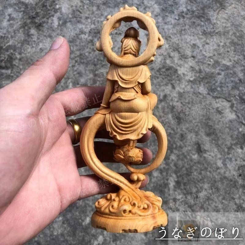 美品・未使用新品】 観音菩薩 自在観音菩薩 檜木 鎮宅辟邪 風水