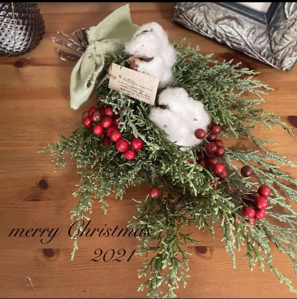 受注生産 クリスマス スワッグ ハンドメイド ドライフラワー  