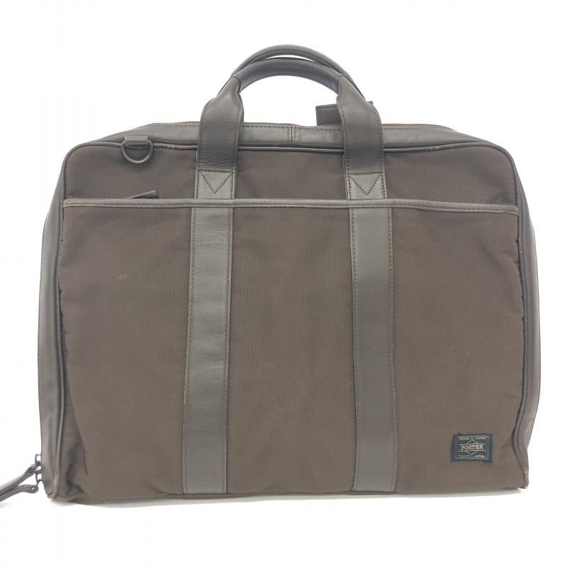  【中古】PORTER ブリーフバッグ　茶 ポーター　ショルダー欠品[66] その他