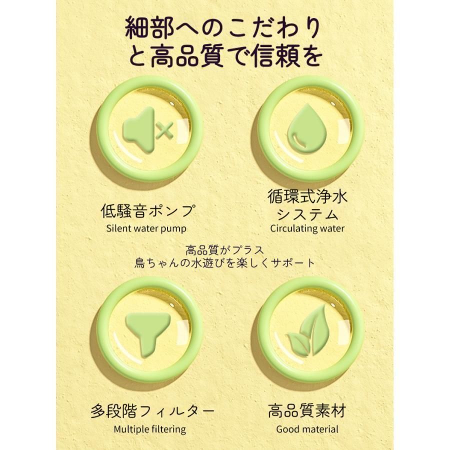 自動水循環機能付き 鳥かご壁掛け