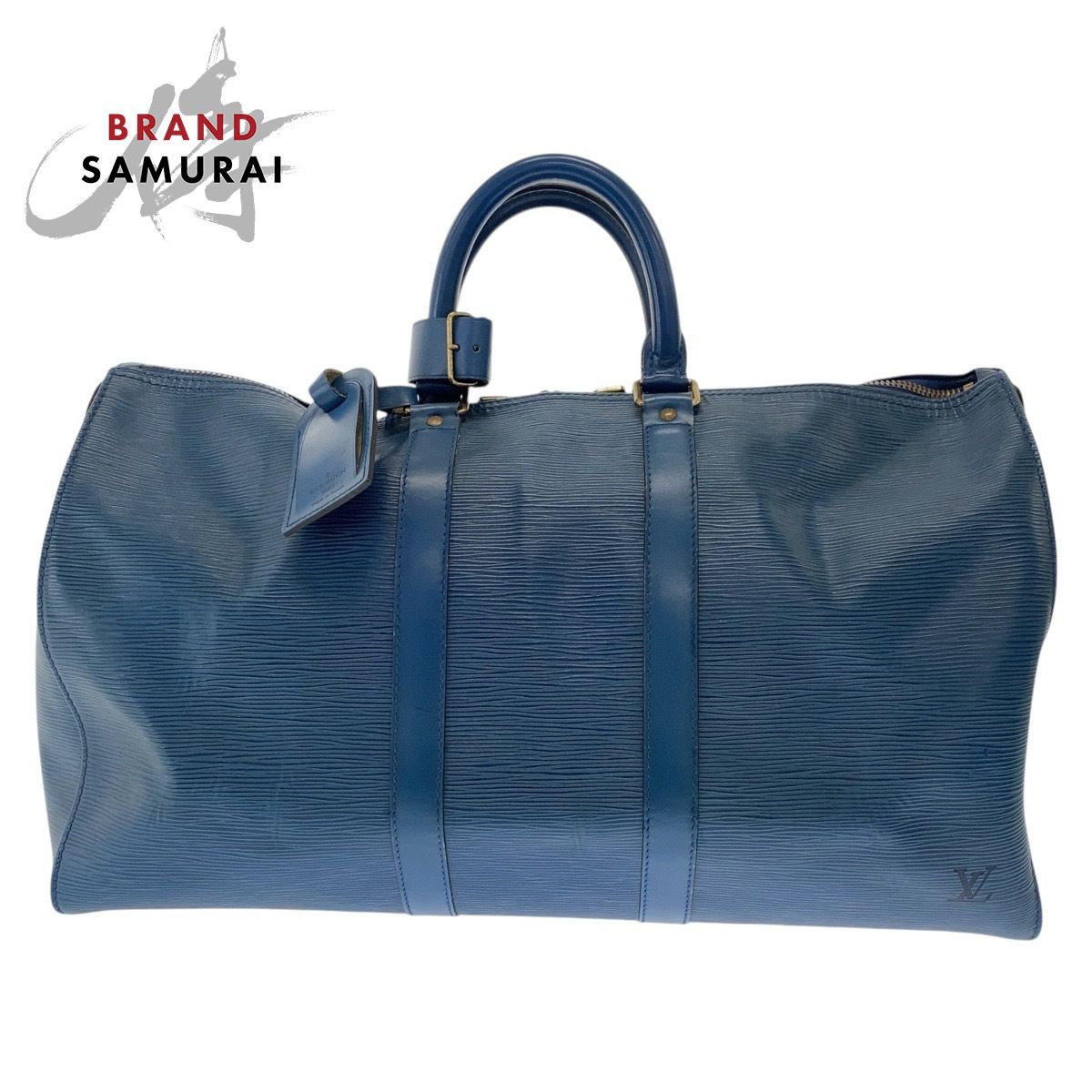 LOUIS VUITTON ルイヴィトン エピ キーポル45 ブルー ゴールド金具 