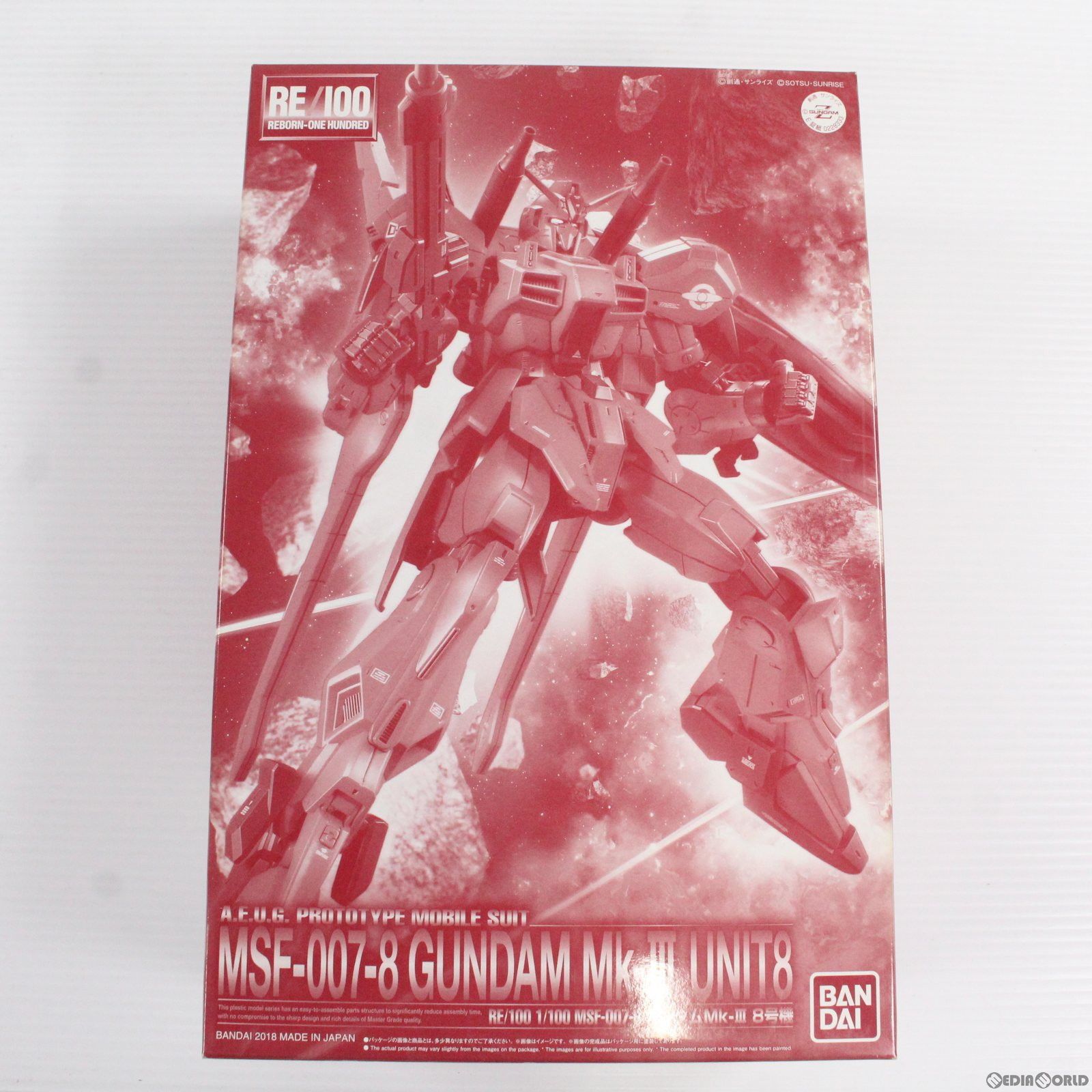 BANDAI - プレミアムバンダイ限定 RE/100 1/100 MSF-007 ガンダムMk-III 8号機 アナハイム・ラボラトリー・ログ プラモデル(0228333) バンダイスピリッツ RE/100 1/100 ガンダムMk-III 8号機｜プレミアムバンダイ