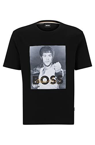 ブラック_XL [ボス] x Bruce Lee フォトアートワーク ジェンダーニュートラル Tシャツ メンズ XL ブラック - メルカリ