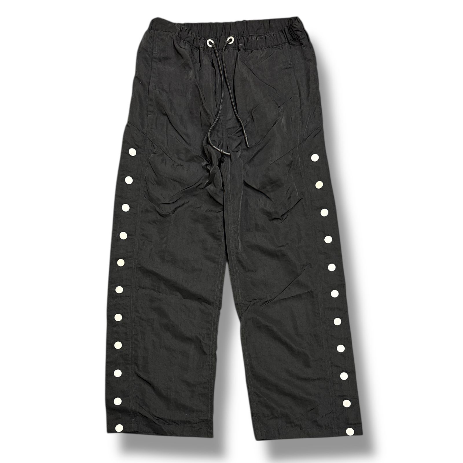 参考上代39600円 BREATH 25SS NEWRICH SIDE BOTTUN PANTS ニューリッチサイドボタンパンツ ナイロン ブレス BR25SS-P1004 M 91706A4