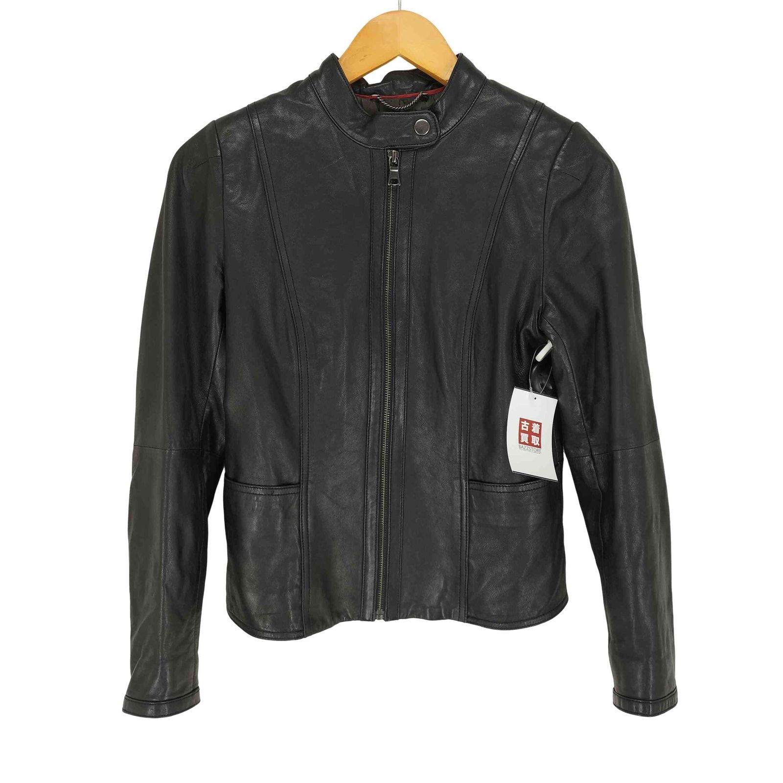 バナナリパブリック BANANA REPUBLIC レザシングルライダースジャケット レディース xs