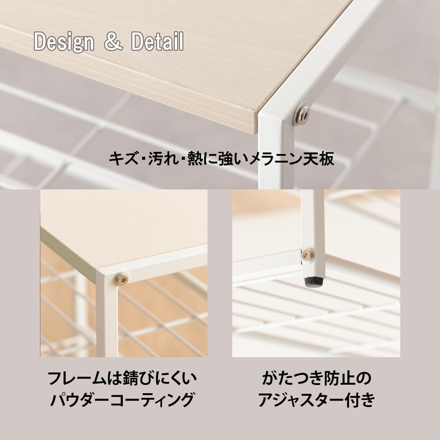 色:ホワイト_サイズ:S-5段-43cm*27.5cm*131cm】OTYTY Color:ホワイト_  