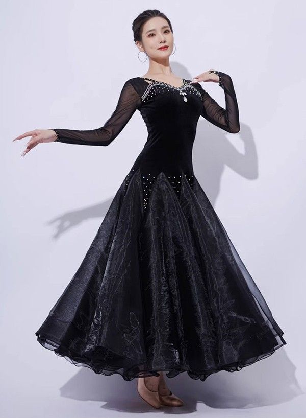 社交ダンススタンダードドレス（L〜LLサイズ） 社交ダンスワンピース