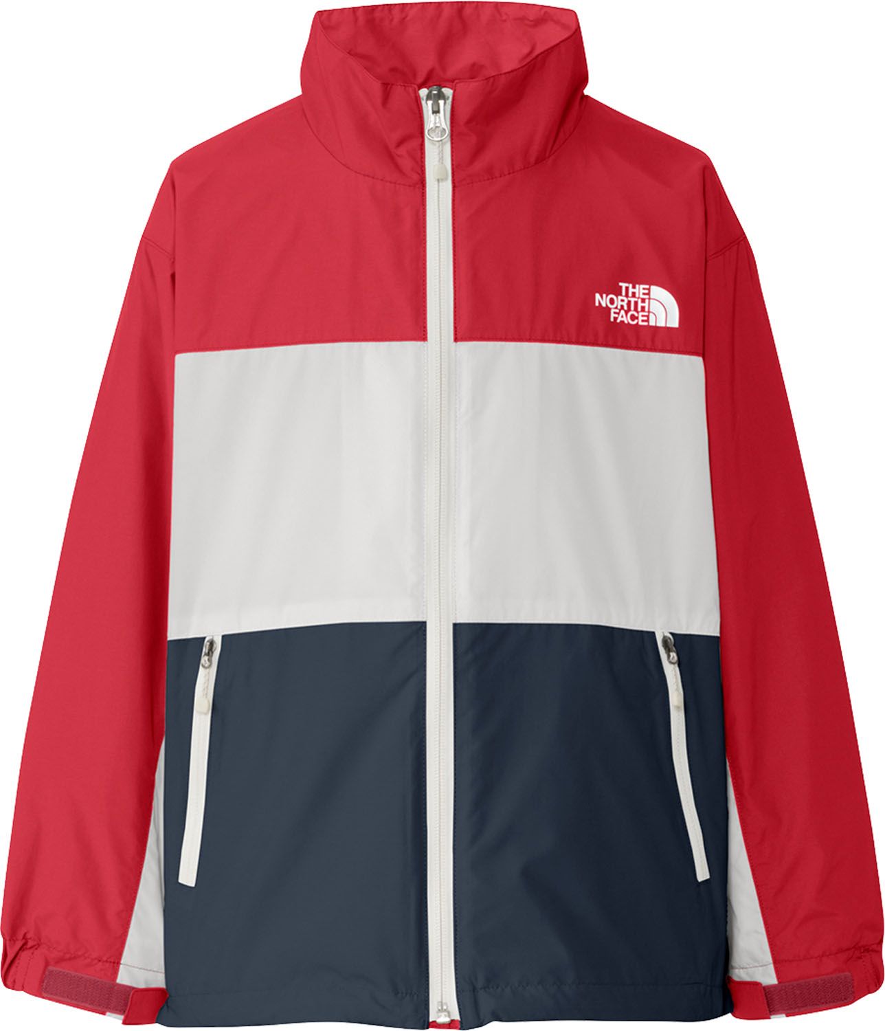 ザ ノース フェイス THE NORTH FACE アウトドア キッズ ティーエヌエフアトモスフィアジャケット 子供服 ジュニア アウター ウインドブレーカー 上着 軽量 撥水 丈夫 UV 紫外線カット 通学 普段使い NPJ7 TR ウィンドウペイングレイ
