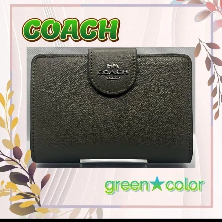 ✳️ Sale 匿名配送 新品 ✳️ COACH コーチ 財布 ✳️ グリーン色