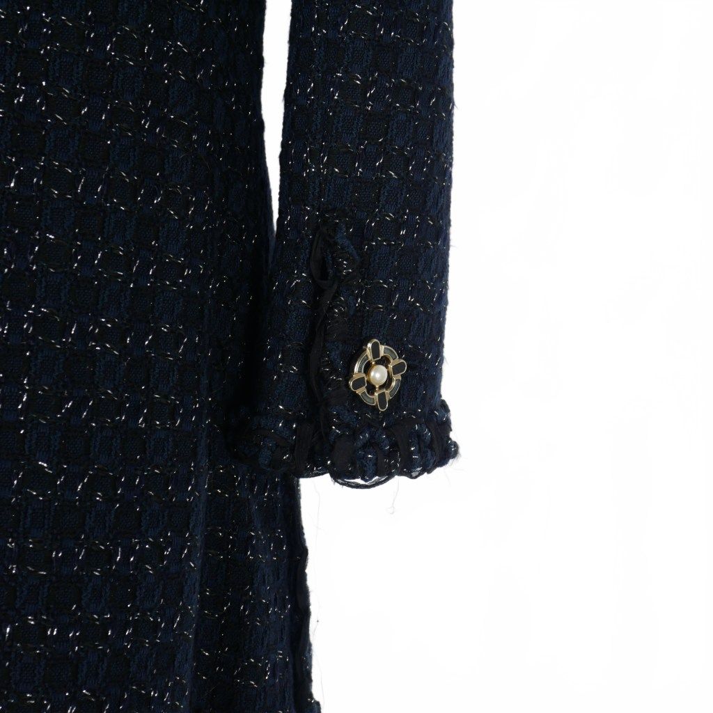 CHANEL ダークネイビー ツイードコート CHANEL(シャネル) ツイードロングコートP60319V46008