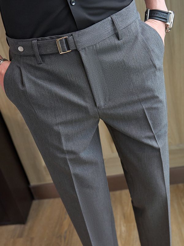 エルメス HERMES パンツ スラックス グレンチェック グレー /TK