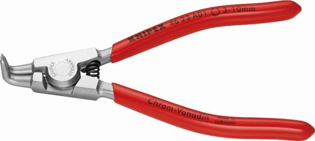 クニペックス(KNIPEX)軸用スナップリングプライヤー3-10mm90°ベントヘッド/クロームメッキ 4623-A01