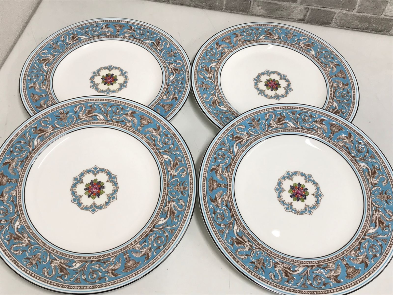 WEDGWOOD ウェッジウッド フロレンティーン ターコイズ 大皿 プレート 27cm 4枚セット